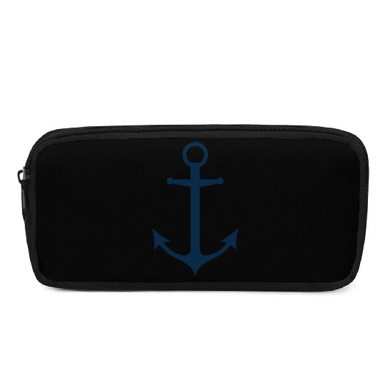Navy Blue Sailing Boat Anchor Pencil Cases