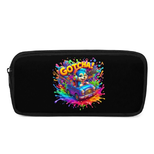 Stellar Cadence: Symphony of Neon Hues - GoTCha! Pencil Cases