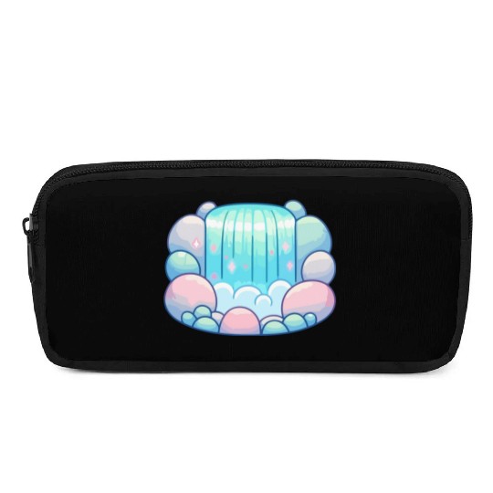 Serene Cascade: Pastel Waterfall Bliss Pencil Cases
