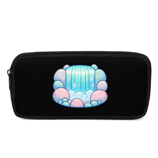 Serene Cascade: Pastel Waterfall Bliss Pencil Cases