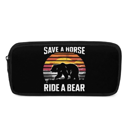 Save A Horse Ride A Bear Gay Pride Bear Community Pencil Cases