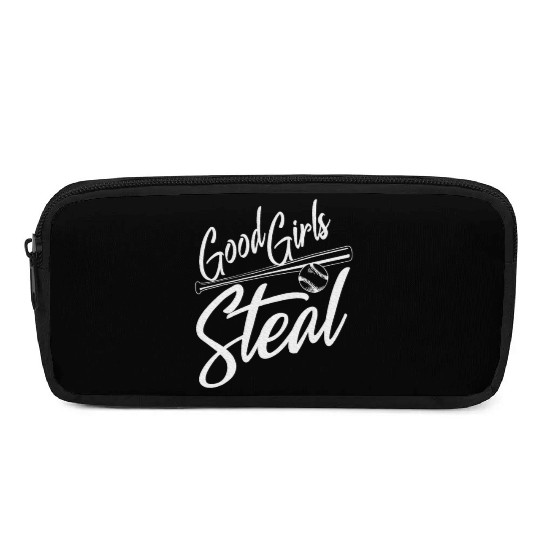 Softball Art Good Girls Steal Baseball Pitcher Pencil Cases