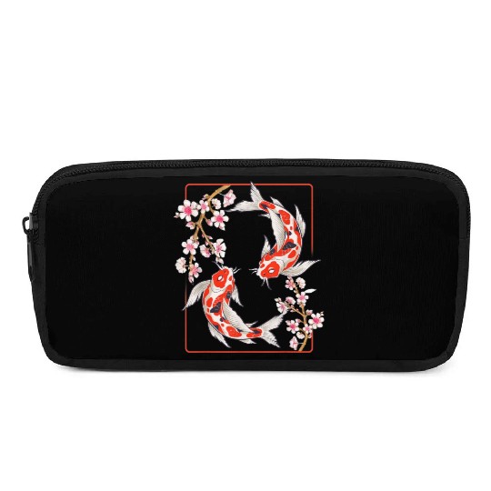 Japanese Koi Carp Fish Cherry Blossom Pencil Cases