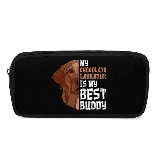 Labrador Dog My Chocolate Labrador my Best Buddy Pencil Cases