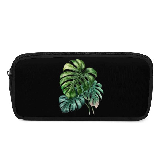 Watercolor Tropical Leaves Clipart, Tropical Leaf Pencil Cases