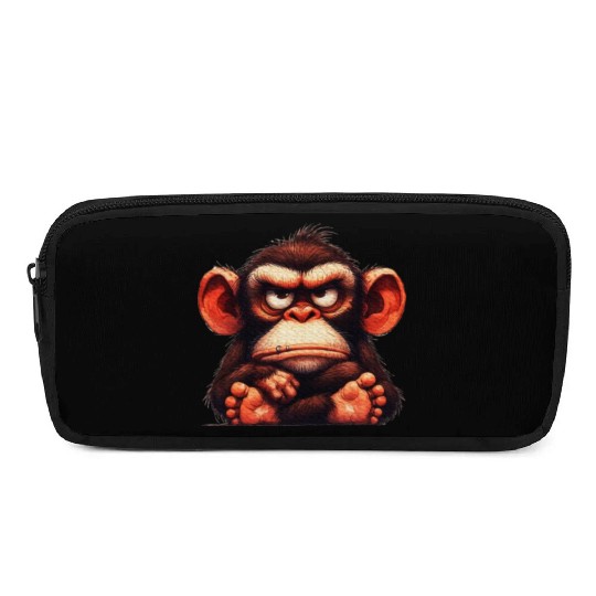 animals grumpy ape monkey Pencil Cases