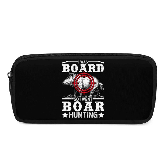 Boar Hunting Funny Wild Hog Hunter Pencil Cases