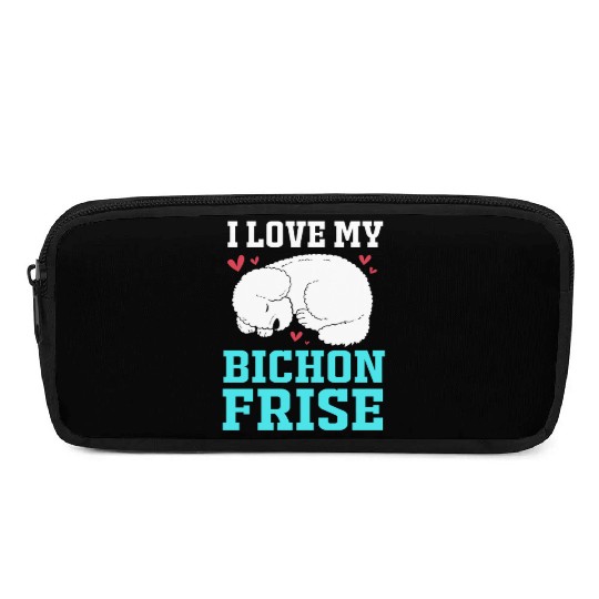 Dog Owner Pet Lover I Love My Bichon Frise Pencil Cases