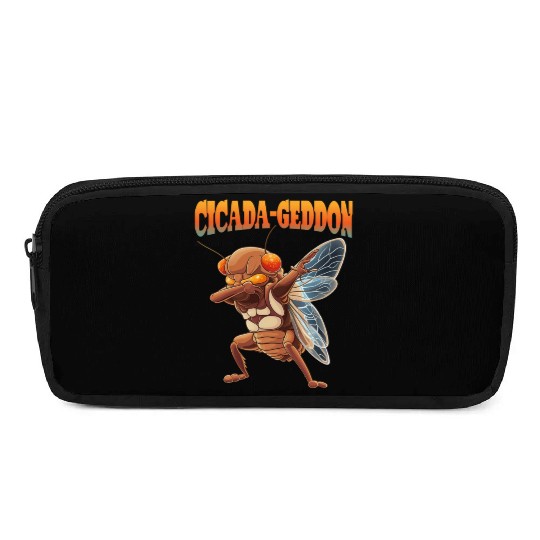 Funny Dabbing Cicada 2024 Dab Pencil Cases
