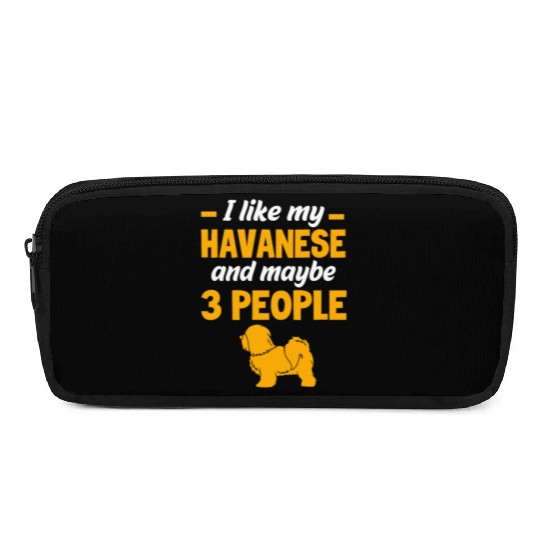 Dog And Maybe 3 People Funny Havanese Dog Lovers Pencil Cases
