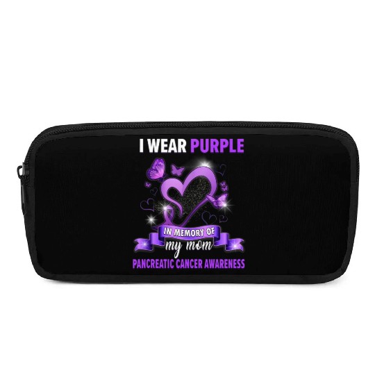 I Wear Purple In Memory Of My Mom Pancreatic Month Pencil Cases