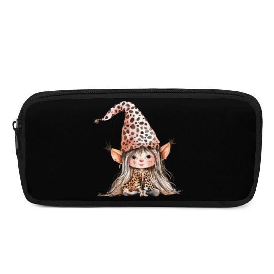 Leopard Print Gnome Clipart Images, Girly Pencil Cases