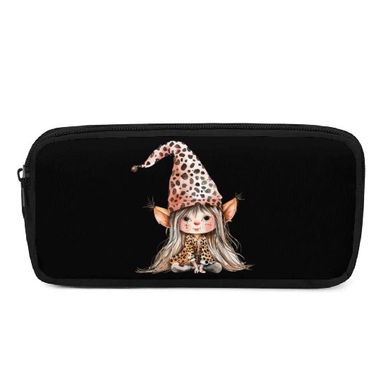Leopard Print Gnome Clipart Images, Girly Pencil Cases