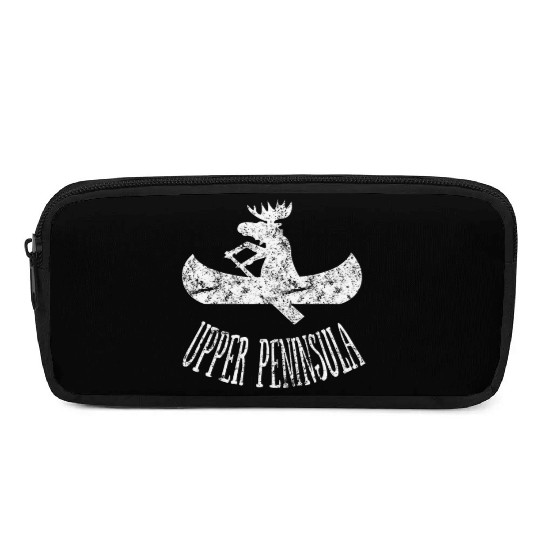 Yooper Moose Upper Peninsula Moose Canoe Pencil Cases