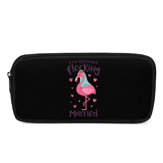 Flamingo Bride Flocking Married Matching Pencil Cases