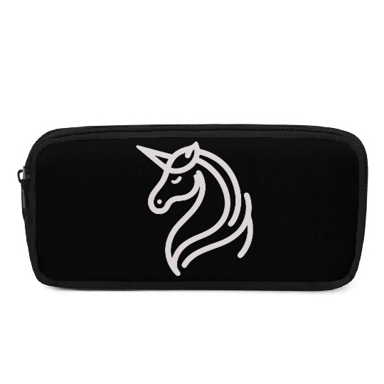 Minimalist Unicorn Symbol - light pink gray Pencil Cases