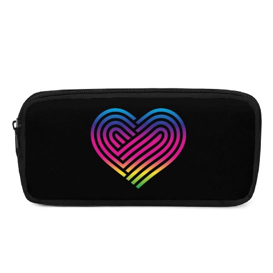 Rainbow Heart Homosexuality LGBT Love Pencil Cases