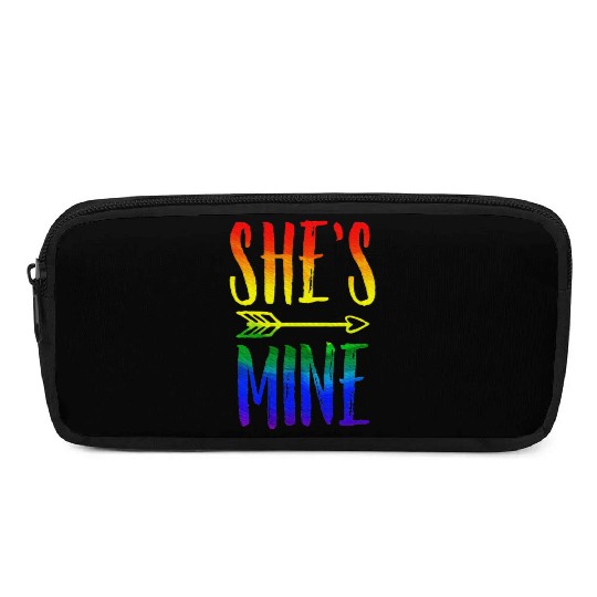 I'm Hers She's Mine LGBT Pride Lesbian Couple Pencil Cases