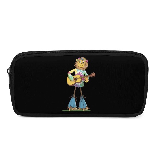 Hippie Scarecrow Playing Guitar Pencil Cases