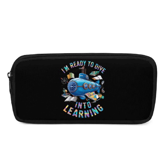 Ready To Dive Into Learning Back School Submarine Pencil Cases