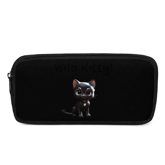 Wild Kitty funny Pencil Cases