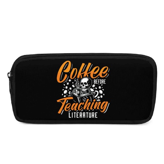 Literature Teacher Coffee Bookworm Coffee Lover Pencil Cases