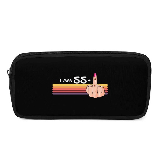 I Am 55 + 1 Middle Finger Pencil Cases I Am 55 Plus,