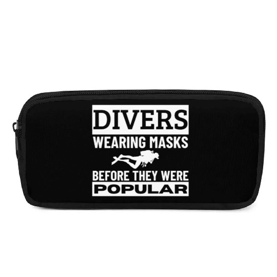 Scuba Diving Mask Pun Funny Scuba Diver Pencil Cases