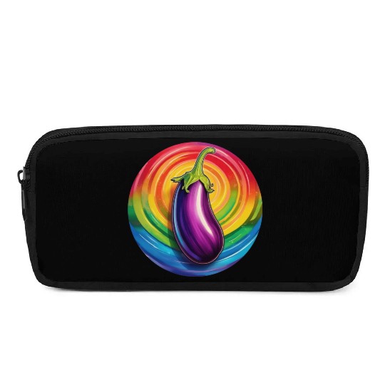 LGBTQ Eggplant Pencil Cases
