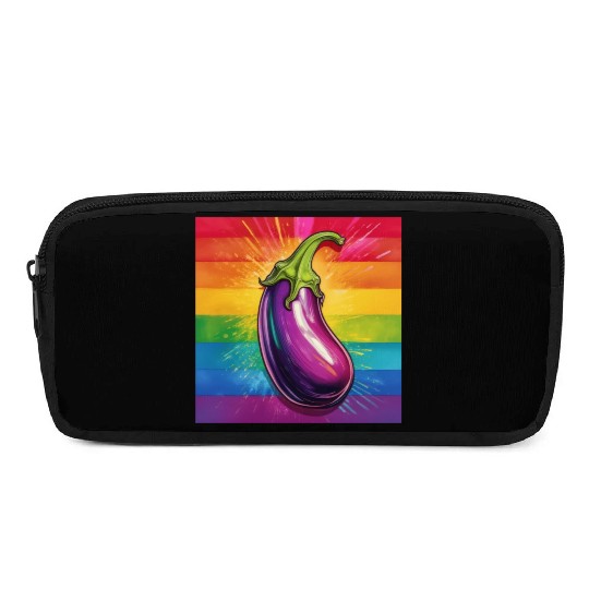 LGBTQ Eggplant Pencil Cases
