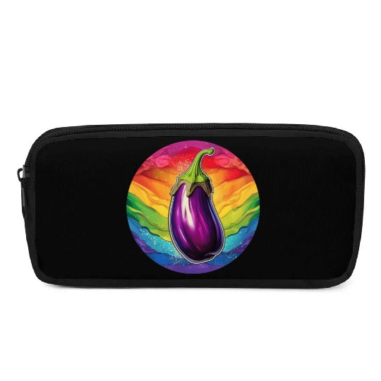 LGBTQ Eggplant Pencil Cases