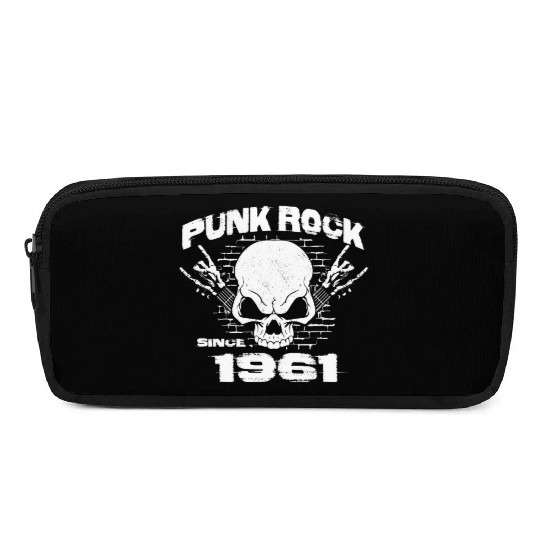 63rd Birthday - Punk Rock Since 1961 Skull Rock Pencil Cases