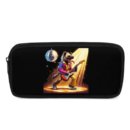 Disco Ball Guitar Hyena Pencil Cases
