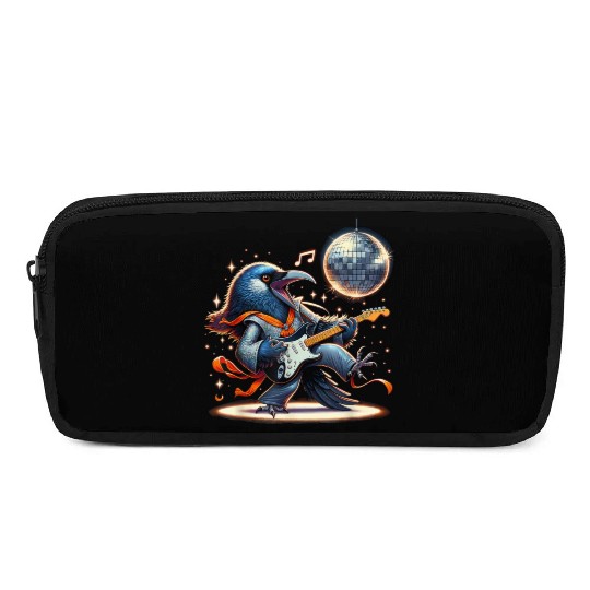Disco Ball Guitar Raven Pencil Cases