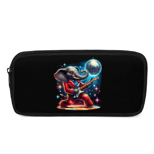 Disco Ball Guitar Elephant Pencil Cases