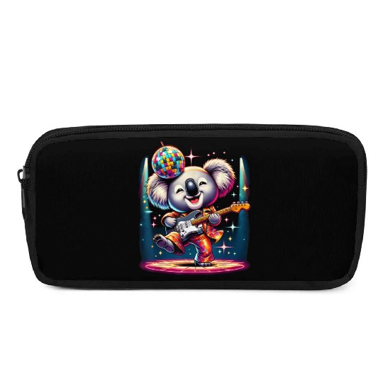 Disco Ball Guitar Koala Pencil Cases