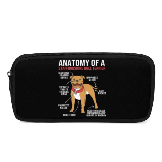 Dog Anatomy Of A Staffordshire Bull Terrier Pencil Cases