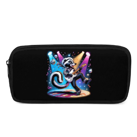 Disco Ball Guitar Skunk Pencil Cases