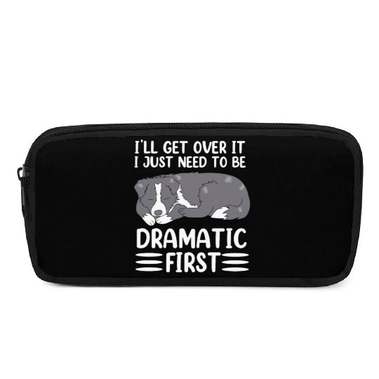 Ill Get Over It Dog Pun Funny Border Collie Pencil Cases