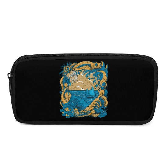 Sun Kissed Shores A Mediterranean Odyssey Pencil Cases