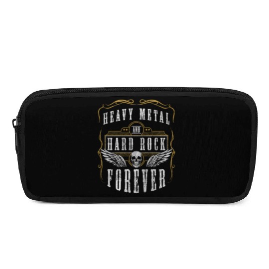 Rock and Roll Music Skull Heavy Pencil Cases