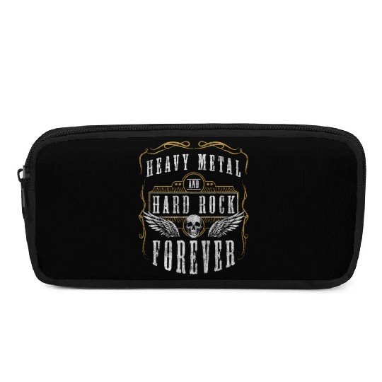 Rock and Roll Music Skull Heavy Pencil Cases