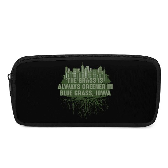 Grass Greener in Blue Grass Iowa Pun IA Joke Des M Pencil Cases