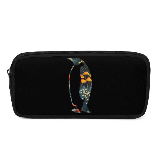 Aesthetic Silhouette Mushrooms Cottagecore Penguin Pencil Cases
