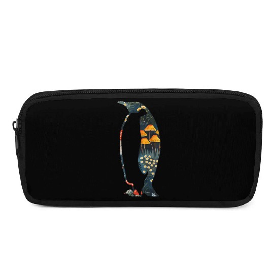Aesthetic Silhouette Mushrooms Cottagecore Penguin Pencil Cases