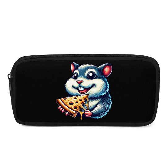 Hamster guinea pig pizza fast food lover Pencil Cases