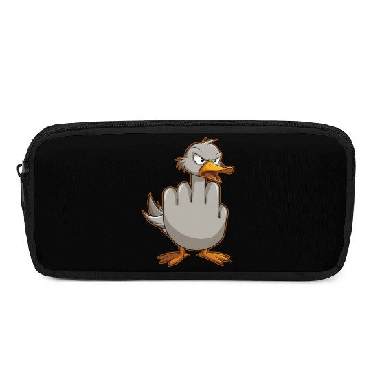 Funny Rude Seagull Outfit Gift for Men and Women Pencil Cases