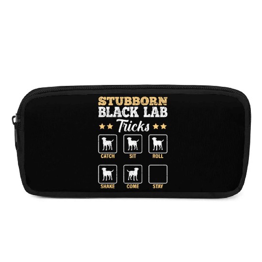Labrador STUBBORN BLACK LAB TRICKS Labrador Pencil Cases