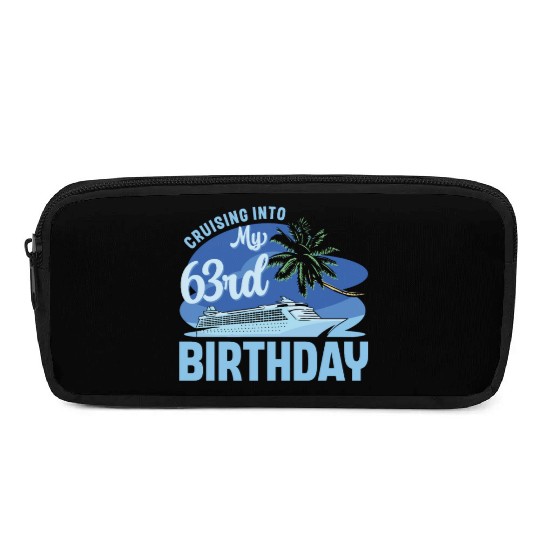 Cruise Boat Trip Vacation Cruising Into My 63rd Pencil Cases