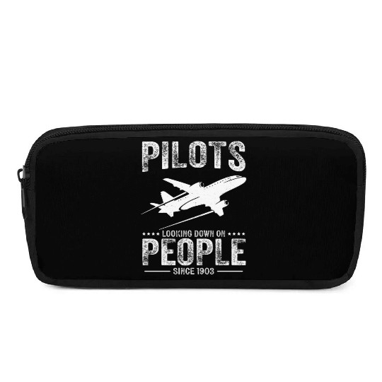 Pilots Looking Down On People Funny Aviation Airpl Pencil Cases